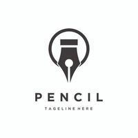 penna minimalistisk logotyp design ikon vektor