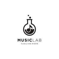 Music Labs beachten minimalistischen Logo-Design-Icon-Vektor vektor