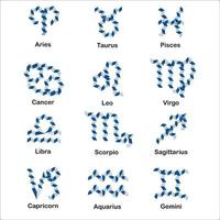 Tierkreis- und astrologische Symbole vektor