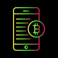 Bitcoin-Symbol für mobilen Vektor