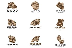 trä lager logotyp träd bark strukturera design skog mall vektor