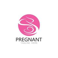 schwanger Frau Logo Design Illustration Symbol Vorlage Vektor , abstrakt minimalistisch einfach, zum Geburt, Mutterschaft Klinik, schwanger Mode, schwanger Fotos mit modern Konzepte