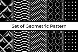 einstellen von 5 geometrisch einfach Muster Design. vektor