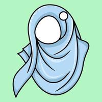 illustration av en muslim kvinnas slöja eller hijab vektor