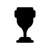 kopp ikon isolerat på svart. prestation trofén symbol lämplig för grafisk designers och webbplatser på en vit bakgrund vektor