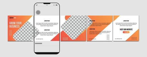 karusell posta mall. Instagram mikroblogg karusell posta. redigerbar social media karusell posta för företag vektor