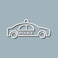 Polizeiauto-Vektorsymbol vektor