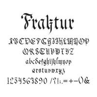 årgång gotik font vektor illustration