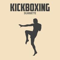 kickboxning spelare silhuett vektor stock illustration 09