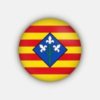 lleida flagga, provinser av Spanien. vektor illustration.