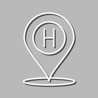 Hotelstandort-Vektorsymbol vektor