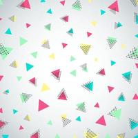 abstrakt färgglada upprepande konfetti triangel mönster på vit bakgrund. vektor