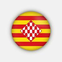 Girona-Flagge, Provinzen Spaniens. Vektor-Illustration. vektor