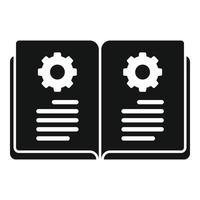 öffnen technisch Buch Symbol einfach Vektor. Papier Handbuch vektor