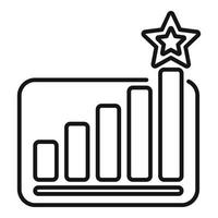 Belohnung Graph Symbol Gliederung Vektor. Medaille Gewinner vektor