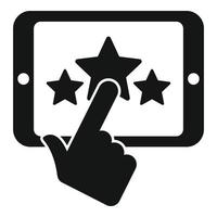 oben Star Tablette Symbol einfach Vektor. Medaille vergeben vektor