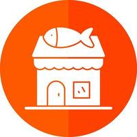 Fischgeschäft Vektor-Icon-Design vektor