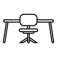 Stuhl Position Symbol Gliederung Vektor. Büro sitzen vektor