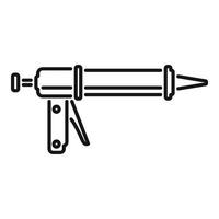 Kunst Pistole Symbol Gliederung Vektor. Silikon Tube vektor