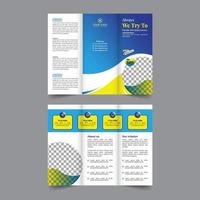 Business Trifold Broschüre Jahresbericht Cover, Digital Marketing Trifold Corporate Broschüre Cover oder Flyer Design. Flyer Präsentation. Katalog mit abstraktem geometrischem Hintergrund. moderne Vorlage vektor