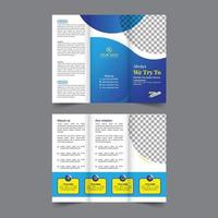 Business Trifold Broschüre Jahresbericht Cover, Digital Marketing Trifold Corporate Broschüre Cover oder Flyer Design. Flyer Präsentation. Katalog mit abstraktem geometrischem Hintergrund. moderne Vorlage vektor