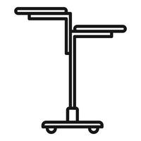 doppelt Laptop Stand Symbol Gliederung Vektor. Büro sitzen vektor