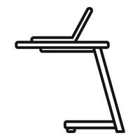 ergonomisch Laptop Stand Symbol Gliederung Vektor. Büro Haltung vektor