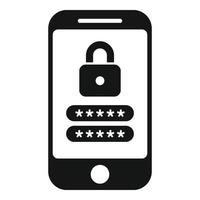 Telefon Anmeldung Symbol einfach Vektor. Cyber App vektor