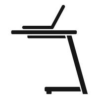 ergonomisch Laptop Stand Symbol einfach Vektor. Büro Haltung vektor