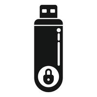 USB Passwort Schutz Symbol einfach Vektor. persönlich Anmeldung vektor