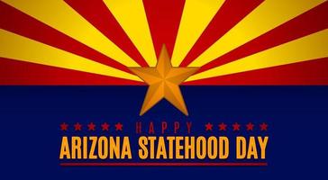 glücklich Arizona Staatlichkeit Tag Vorlage. Vektor Illustration