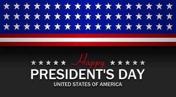 Lycklig presidentens dag USA text mall. vektor illustration. lämplig för affisch, banderoller, bakgrund och hälsning kort.