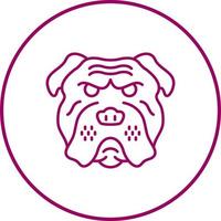 Bulldogge-Vektor-Symbol vektor