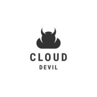 Wolke von Teufel Logo Design Vorlage eben Vektor Illustration