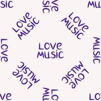 kärlek musik sömlös mönster med Land gitarr, musik anteckningar, diskant klav, hjärtan, dekorativ element. vektor