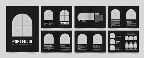 Portfolio Design die Architektur Portfolio Vorlage vektor