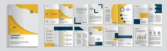 kreativ Unternehmen Profil Broschüre Vorlage Design, minimalistisch korporativ Broschüre Layout. vektor