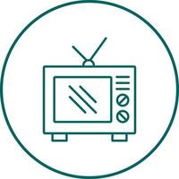 altes tv-Vektorsymbol vektor