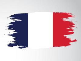 Vektor Flagge von Frankreich gezeichnet mit ein Bürste