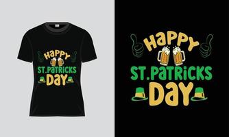 glücklich st. Patrick's Tag l vactore Typografie t Hemd designhandgeschrieben Beschriftung Zitat zum Postkarten, Banner, Einladung, Poster, vektor