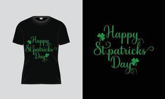 glücklich st. Patrick's Tag l vactore Typografie t Hemd designhandgeschrieben Beschriftung Zitat zum Postkarten, Banner, Einladung, Poster, vektor