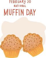 National Muffin Vektor Illustration.