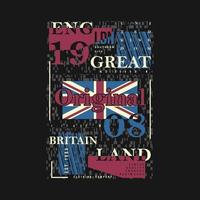 England abstrakt flagga grafisk typografi vektor skriva ut t skjorta