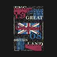 England abstrakt Flagge Grafik Typografie Vektor drucken t Hemd