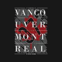 Vancouver, Montreal Kanada abstrakt Flagge Grafik ts hirt drucken und andere verwenden vektor