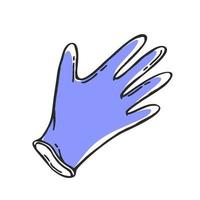 Latex Handschuh medizinisch pharmazeutische Gerät. medizinisch Geräte Vektor Hand gezeichnet Illustration