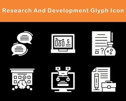 forskning och utveckling vektor ikon uppsättning