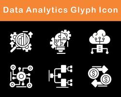 data analys vektor ikon uppsättning