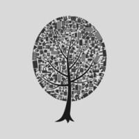 Abstraktion auf das Thema von ein Baum vektor