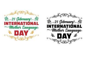 21 Februar International Mutter Sprache Tag vektor